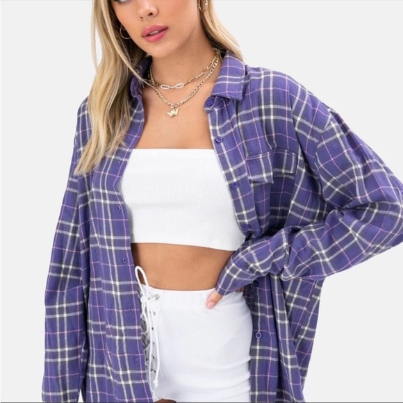 Adika Tops - Adika oversized flannel size XS - never worn w/o tags